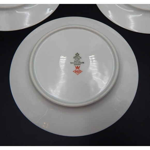 Tirschenreuth Bavaria The Elgin Salad Plates Set of 4 Germany 7-1/2 Inch Silver - Picture 8 of 12